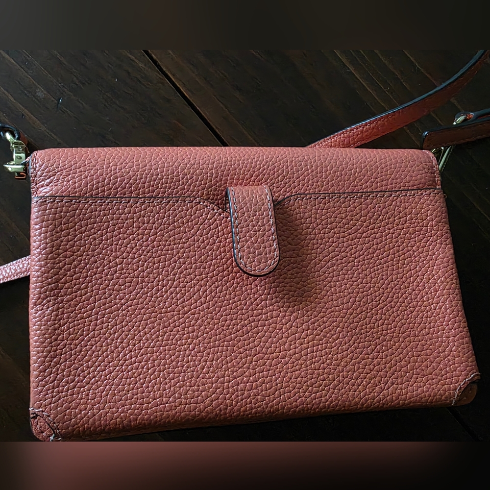 MICHAEL KORS Pebbled Leather Convertible Crossbody - Coral - Picture 7 of 12